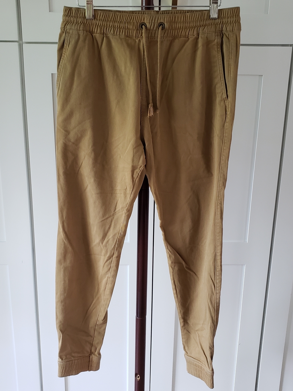 Hollister Men's Drawstring Chino Joggers - Khaki